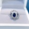 14k Gold 1.19 Ctw Natural Sapphire & Diamond Ring