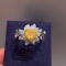 14k Gold 0.51 Ct Natural Yellow Diamond & Diamond Ring