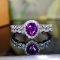 14k Gold 0.97 Ctw Natural Sapphire & Diamond Ring