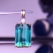 14k Gold 4.3 Ct Natural Tourmaline & Diamond Pendant