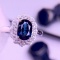14k Gold 1.8 Ct Natural Sapphire & Diamond Ring