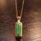 14k Gold 4.48 Ct Natural Tourmaline & Diamond Pendant