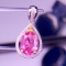14k Gold 1.1 Ct Natural Sapphire & Diamond Pendant