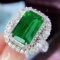 14k Gold 5.09 Ctw Vivid Green Natural Emerald & Diamond Ring/pendant