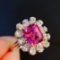 14k Gold 3.36 Ctw Natural Sapphire & Diamond Ring