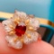 14k Gold 2.12 Ctw Vivid Red Natural Ruby & Diamond Ring