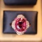 14k Gold 4.26 Ct Natural Tourmaline & Diamond Ring