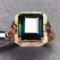 14k Gold 5 Ct Natural Tourmaline & Diamond Ring