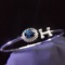 14k Gold 1.6 Ct Natural Sapphire & Diamond Bangle
