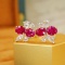 14k Gold 3.01 Ctw Natural Ruby & Diamond Earrings