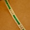 14k Gold 7.35 Ctw Vivid Green Natural Emerald & Diamond Bracelet