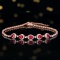 14k Gold 1.27 Ctw Natural Ruby & Diamond Bracelet