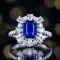 14k Gold 2.97 Ctw Natural Sapphire & Diamond Ring/pendant