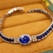 14k Gold 13.77 Ctw Natural Sapphire & Diamond Bracelet