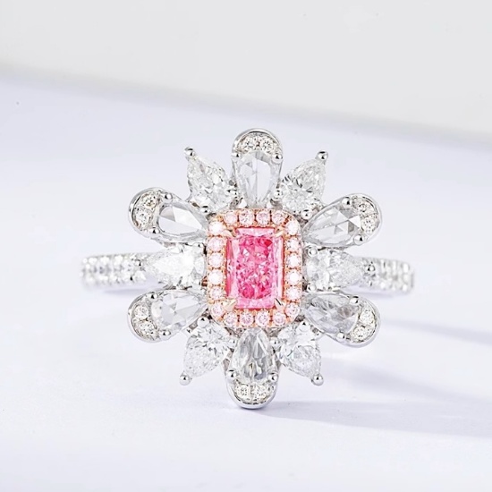 14k Gold 1.42 Ctw Natural Pink Diamond & Diamond Ring/pendant