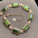 14k Gold 9.35 Ct Natural Tourmaline Bracelet