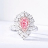 14k Gold 2.28 Ctw Natural Pink Diamond & Diamond Ring