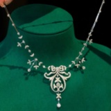14k Gold 2.15 Ct Natural H Diamond Necklace