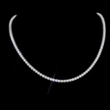 14k Gold 5 Ct Natural H Diamond Necklace