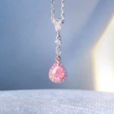 14k Gold 0.44 Ctw Natural Pink Diamond & Diamond Pendant