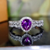 14k Gold 0.97 Ctw Natural Sapphire & Diamond Ring