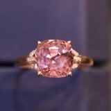 14k Gold 2.45 Ct Natural Tourmaline & Diamond Ring