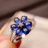 14k Gold 2.2 Ct Natural Sapphire & Diamond Ring