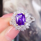 14k Gold 3.91 Ctw Natural Sapphire & Diamond Ring