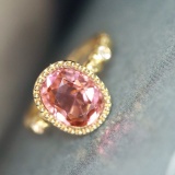 14k Gold 2.80 Ctw Natural Tourmaline & Diamond Ring