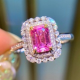 14k Gold 1.61 Ctw Natural Sapphire & Diamond Ring
