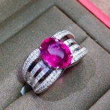 14k Gold 2.85 Ct Natural Tourmaline & Diamond Ring