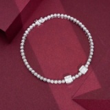 14k Gold 0.98 Ct Natural H Diamond Bracelet