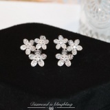 14k Gold 0.6 Ct Natural H Diamond Earrings