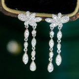 14k Gold 0.5 Ct Natural H Diamond Earrings