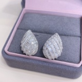 14k Gold 2.3 Ct Natural H Diamond Earrings
