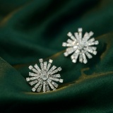 14k Gold 1.04 Ct Natural H Diamond Earrings
