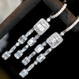 14k Gold 1.8 Ct Natural H Diamond Earrings