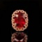 14k Gold 9.27 Ctw Natural Tourmaline & Diamond Ring/pendant