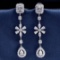 14k Gold 1.36 Ct Natural H Diamond Earrings