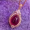 14k Gold 12.5 Ct Natural Tourmaline & Diamond Pendant
