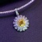 14k Gold 0.25 Ct Natural Yellow Diamond & Yellow Diamond & Diamond Pendant