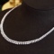 14k Gold 10.00 Ct Natural H Diamond Necklace
