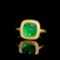 14k Gold 1.38 Ct Vivid Green Natural Emerald Ring