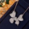14k Gold 0.8 Ct Natural H Diamond Necklace