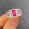 14k Gold 1.46 Ctw Natural Ruby & Diamond Ring
