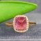 14k Gold 1.90 Ctw Natural Tourmaline & Diamond Ring
