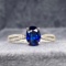 14k Gold 1.23 Ctw Natural Sapphire & Diamond Ring