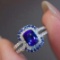 14k Gold 1.95 Ctw Natural Sapphire & Diamond Ring