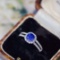 14k Gold 1.35 Ctw Natural Sapphire & Diamond Ring