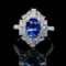 14k Gold 3.00 Ctw Natural Sapphire & Diamond Ring/pendant